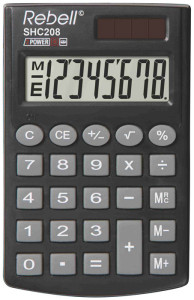 Rebell Calculatrice de poche SHC 208, noir
