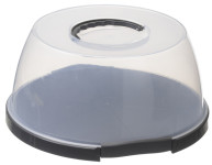 Cloche à gâteau Plast Team, ronde, transparente/blanche