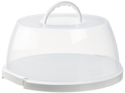 plast team Tortenhaube, rund, transparent/grau