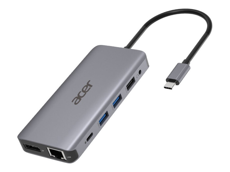 Acer : 12IN1 USB TYPE C TO 2X HDMI 1X VGA/1X RJ-45/2X USB SILVER