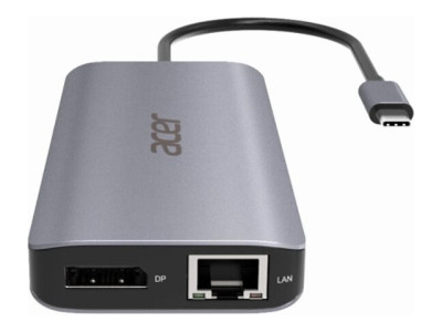 Acer : 12IN1 USB TYPE C TO 2X HDMI 1X VGA/1X RJ-45/2X USB SILVER