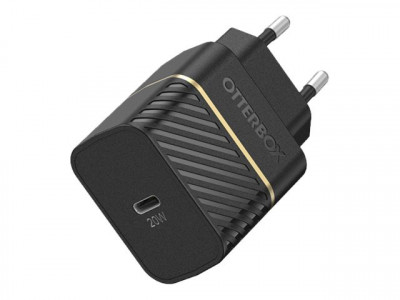 OtterBOX : EU WALL CHARGER 20W 1X USB-C 20W USB-PD USB C-C cable 1M BLAC
