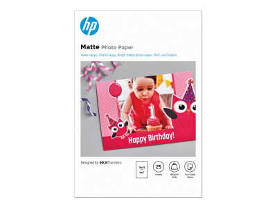 HP : HP MATTE FSC Photo papier 4X6 25 feuilles