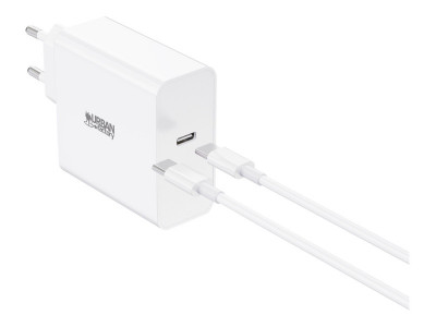 Urban Factory : 65WATTS (EU) USB-C MAINS CHARGER WHITE 1X USB-C INPUT USB
