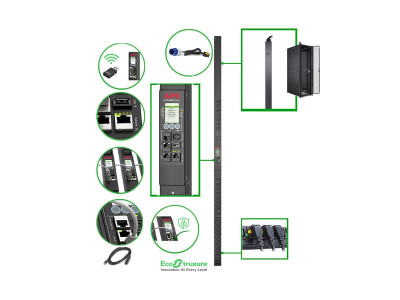 APC : RACK PDU 9000 SWITCHED ZEROU 16A 230V C13 C19 IEC309 CORD