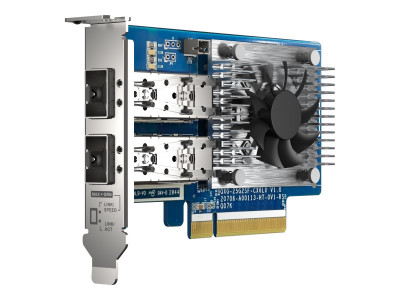 Qnap : 2 PORT SFP28 25GBE NW EXP card LOWPROFILE FORMFACT PCIEGEN4 X8
