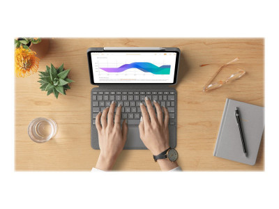 Logitech : COMBO TOUCH IPAD PRO12.9IN 5.G OXFORD GREY - DEU