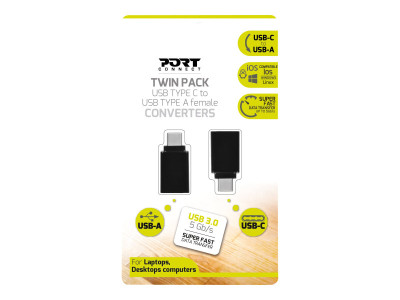 Port Technology : CONVERTER TYPE C TO USB 3.0 TWIN pack retail