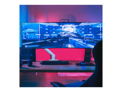 Ergotron : HX DESK MONITOR ARM avec HD PIVOT WHITE