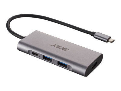 Acer : 7IN1 USB TYPE CTO1X HDMI 3XUSB3 1XSD 1XTF 1XUSB TYPE C SILVER