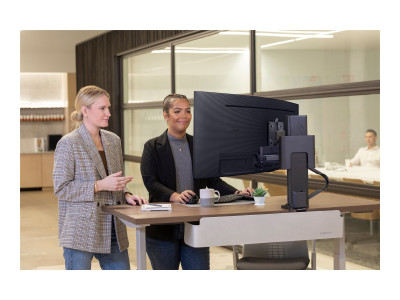 Ergotron : TRACE SINGLE MONITOR PANEL CLAMP MATTE BLACK