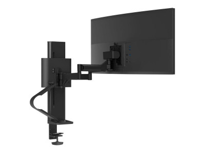 Ergotron : TRACE SINGLE MONITOR PANEL CLAMP MATTE BLACK