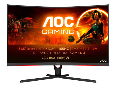 AOC : 32IN 16:9 1920X1080 165HZ VA DP HDMI 5WX2