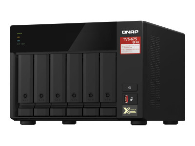 Qnap : TVS-675-8G 6 BAY 2.5 GHZ 8C/8T 8GB DDR4 SODIMM 2 X 2.5GBE