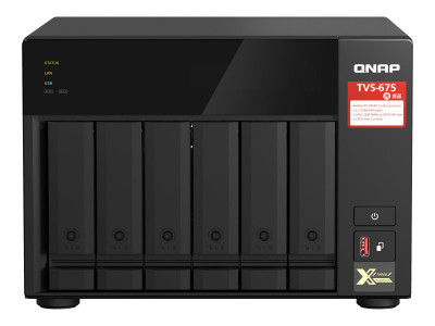 Qnap : TVS-675-8G 6 BAY 2.5 GHZ 8C/8T 8GB DDR4 SODIMM 2 X 2.5GBE