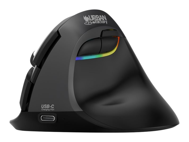 ERGO MAX: SOURIS ERGONOMIQUE SANS FIL BLUETOOTH 5.0 / 2.4GHZ / USB VERTICALE  POUR DROITIER