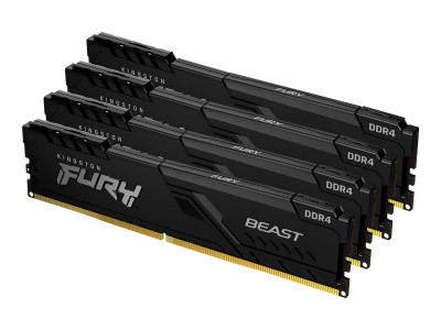 Kingston : 64GB DDR4-3200MHZ CL16 DIMM (kit de 4) FURY BEAST BLACK