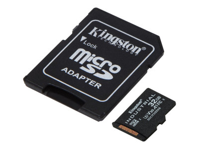 Kingston : 32GB MICROSDHC INDUSTRIAL C10 A1 PSLC card + SD ADAPTER