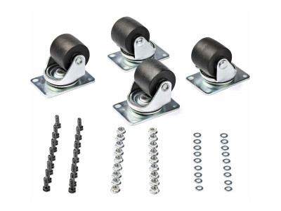 Startech : HEAVY DUTY CASTERS - SET OF 4 M6 CASTERS 45MM X 75MM BOLT PATT