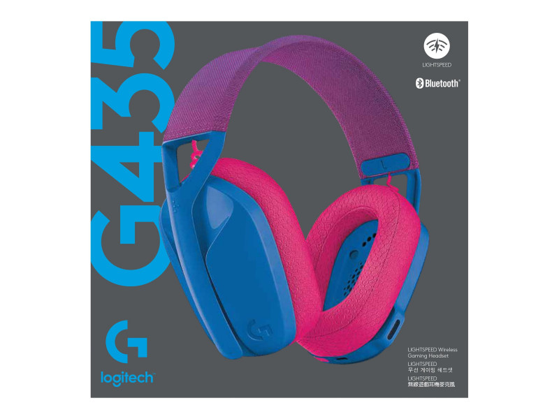 Logitech G435 LIGHTSPEED & Bluetooth sans Fil Bleu - Casque Gamer