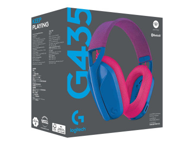 Logitech : G435 LIGHTSPEED WRLS G HEADSET BLUE - EMEA