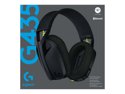 Logitech : G435 LIGHTSPEED WRLS G HEADSET BLACK - EMEA