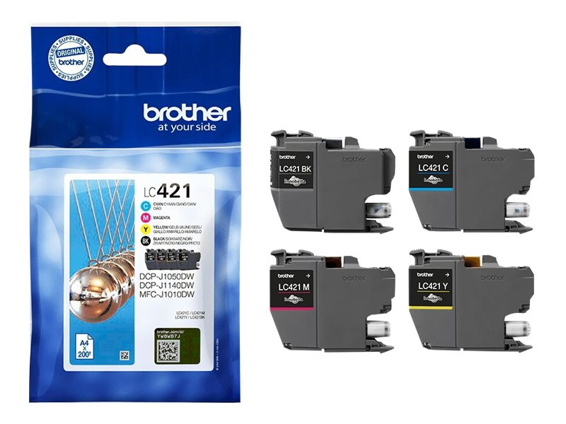 Brother : pack BLACK/CYAN/MAGENTA et YELLOW cartouche encreS