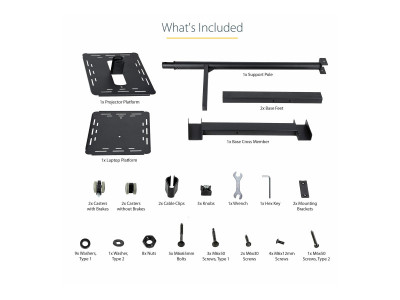 Startech : TABLE VIDEOPROJECTEUR et PC PORTABLE - HAUTEUR REGLABLE