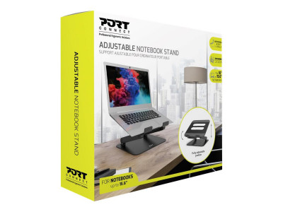 Port Technology : STAND NOTEBOOK ADJUSTABLE ALUMINIUM