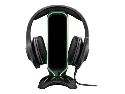 Trust : CINTAR RGB GAMING STAND pour HEADSET avec 2 USB PORTS