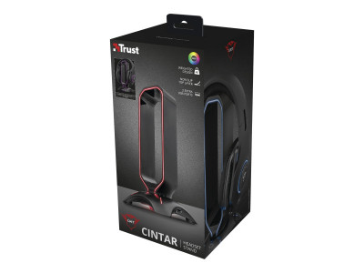 Trust : CINTAR RGB GAMING STAND pour HEADSET avec 2 USB PORTS