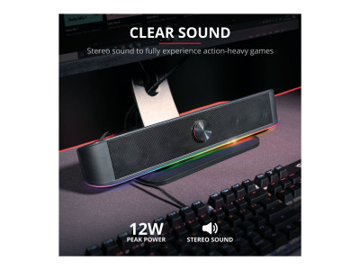 Trust : THORNE RGB ILLUMINATED SOUNDBAR GAMING SOUNDBAR