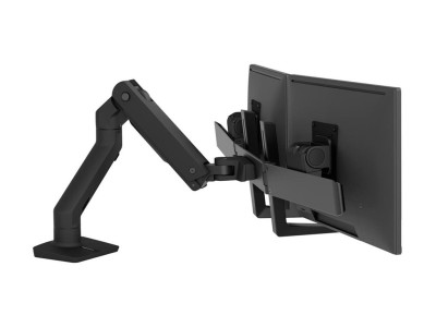 Ergotron : HX DESK DUAL MONITOR ARM MBK