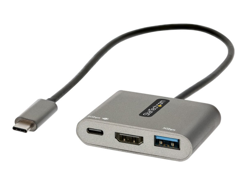 Startech : USB C MULTIPORT ADAPTER USB-C TO HDMI 4K PD 3.0 USB 3.0 HUB