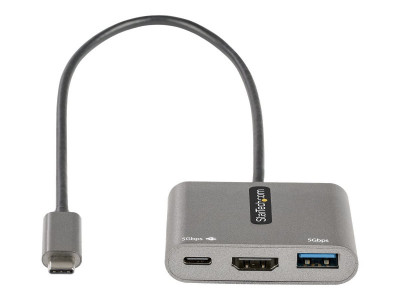 Startech : USB C MULTIPORT ADAPTER USB-C TO HDMI 4K PD 3.0 USB 3.0 HUB