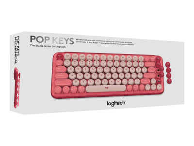 Logitech : POP KEYS WRLS MECH.KEYB. EMOJI HEARTBREAKER-ROSE - FRA -CENT