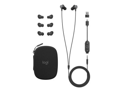 Logitech : LOGI ZONE WIRED EARBUDS TEAMS - GRAPHITE - EMEA