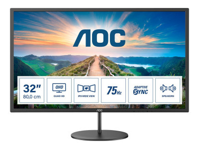 AOC : MONITOR IPS 32IN 16:9 QHD 75HZ HDMI / MHL DP 2WX2