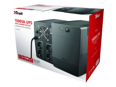 Trust : PAXXON 1500VA UPS avec 4 STANDARD WALL POWER OUTLETS
