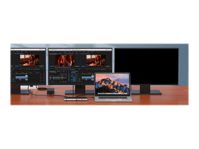 DLH : STATION D ACCUEIL USB-C 4K TRIPLE AFFICHAGE avec POWER 65W