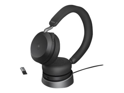 Jabra Evolve2 65 Flex MS Stéréo - Casque sans fil Bluetooth USB-A - Noir