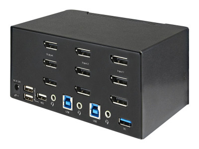 Startech : COMMUTATEUR KVM DISPLAYPORT 2 PORTS - 3 MONITEURS - 4K 60HZ