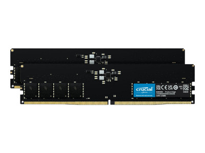 Crucial : 32GB kit (2X16GB) DDR5-4800 UDIMM CL40 (16GBIT)