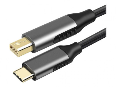 DLH : USB-C MALE vers MINI DISPLAYPORT MALE cable - LENGTH 1.8M