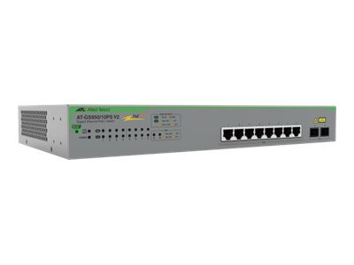 Allied Telesis : GIGABIT WEBSMART SWITCH 8XTPOE+ 2X SFP PORT EU POWER CORD