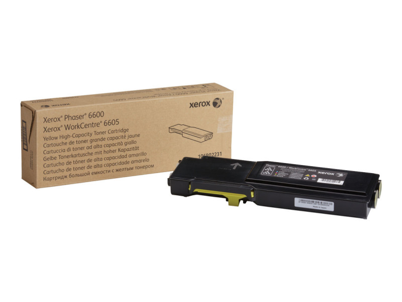 Xerox : Cartouche de toner Jaune Phaser 6600/WorkCentre 6605 grande capacité (6 000 pages) pour Phaser  6600