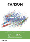 CANSON Bloc de dessin GRADUATE MIXED DESSIN, A5