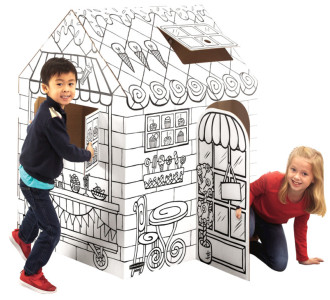 Fellowes Maison de jeu Candy Shop/Restaurant, carton ondulé