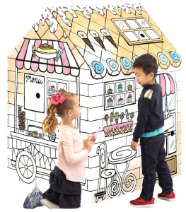 Fellowes Maison de jeu Candy Shop/Restaurant, carton ondulé