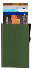 CLICKSAFE Porte-cartes avec bouton-poussoir & RFID, noir